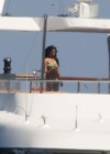 Rihanna - In a Bikini on a yacht in Italy